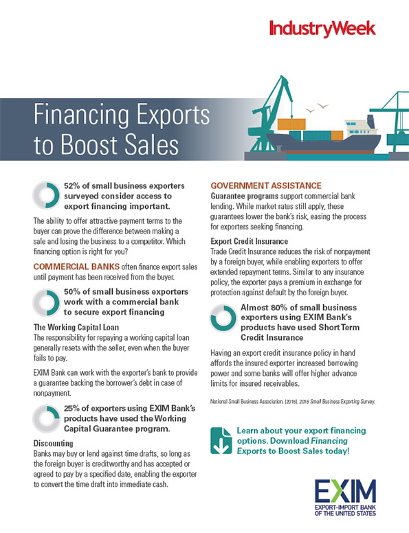 Financing Exports to Boost Sales Infographic | IndustryWeek