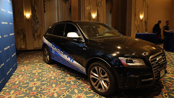 The Delphi driverless Audi after completing its crosscountry trip in early 2015