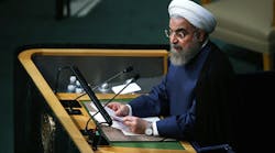 Iranian President Hassan Rouhani, addressing the U.N. General Assembly last September.
