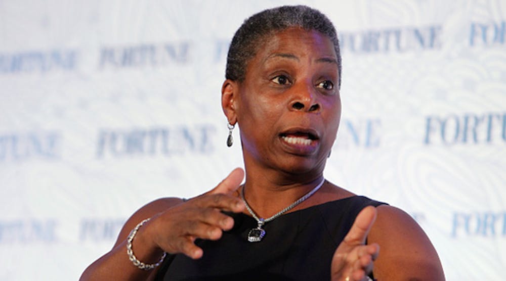 Xerox CEO and chairman Ursula Burns speaks at a 2015 event.