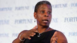 Xerox CEO and chairman Ursula Burns speaks at a 2015 event.