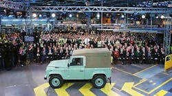 Seven hundred current employees gathered at the plant in Solihull, England to commemorate the end of the 68-year production run of the Jaguar Land Rover Defender.