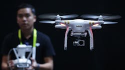 A drone demonstration at CES 2016 A drone demonstration at CES 2016