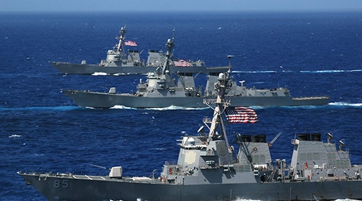 The Arleigh Burke (DDG 51) Class of guided missile destroyers was launched in 1988 and designed to function around the Aegis Combat System, a computer and radar-based missile defense and guidance system.