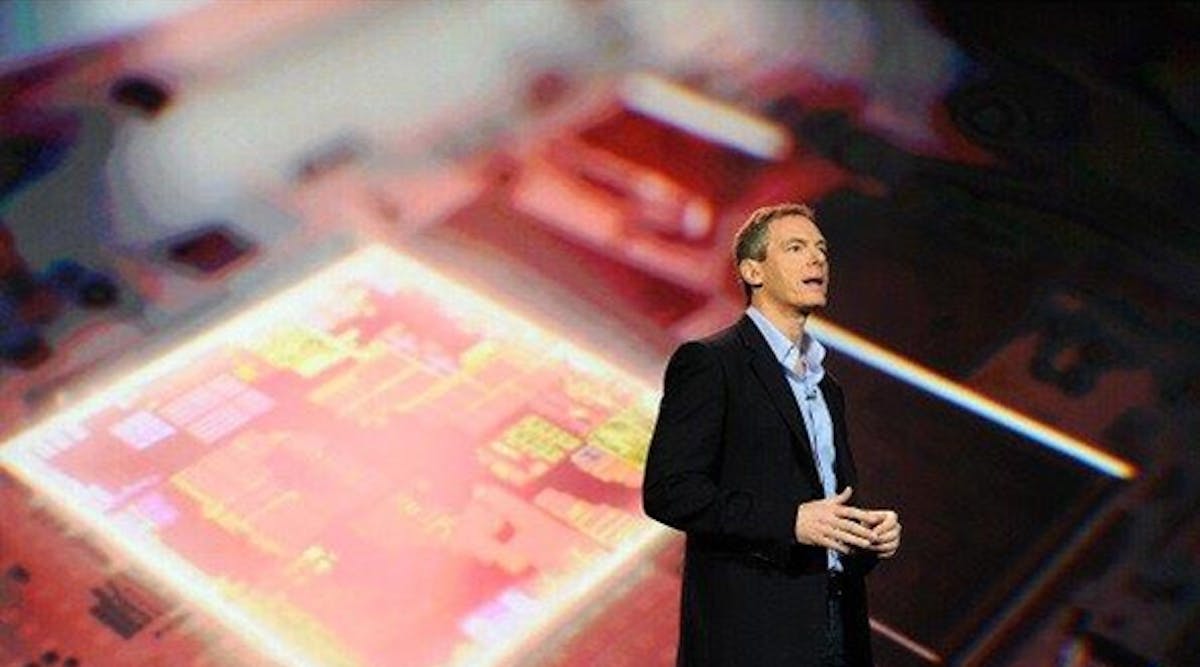 Qualcomm CEO Paul E. Jacobs of Qualcomm delivers a keynote address at CES.