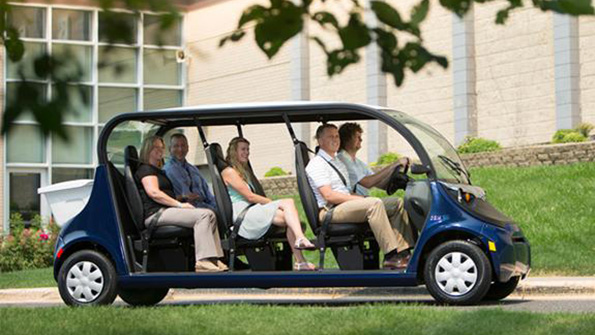 The Polaris GEM is one of many lowspeed electric vehicles or LEVs