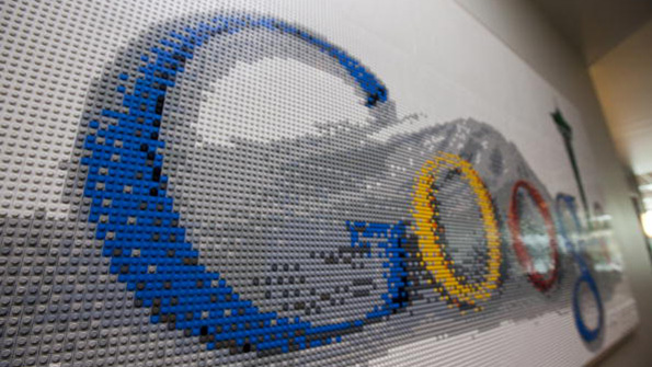 Google wordmark in Lego