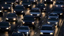 A highways of pretty dark headlights outside Washington DC A highways of pretty dark headlights outside Washington DC