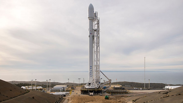 The SpaceX Falcon 9 rocket with the Jason3 spacecraft onboard