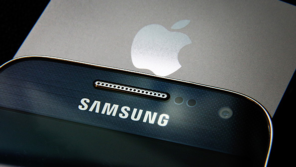 Samsung and Apple cell phones