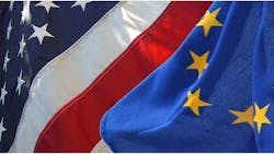 Flags of United States and European Union Flags of United States and European Union