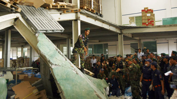 Cambodia Shoe Factory Collapse Kills Two