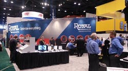 Uncluttered graphics with a simple message provided Royal Products, a manufacturer of machine tool accessories, with maximum visual impact at a giant international machining show with more than a thousand exhibitors.