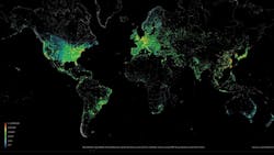 map of global IP addresses map of global IP addresses