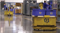 Lean efforts get an assist from ADAM robots by RMT Robotics, autonomously delivering required materials to where they are needed.
