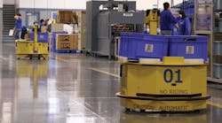 Lean efforts get an assist from ADAM robots by RMT Robotics, autonomously delivering required materials to where they are needed. Lean efforts get an assist from ADAM robots by RMT Robotics, autonomously delivering required materials to where they are needed.