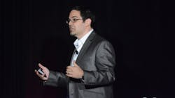 Mike Pantaleano business manager Information Software addresses attendees on the composition of an information engineer in the RSTechED Super Session on The Rise of The Information Engineer Mike Pantaleano business manager Information Software addresses attendees on the composition of an information engineer in the RSTechED Super Session on The Rise of The Information Engineer