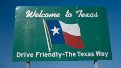 Texas road sign Texas road sign