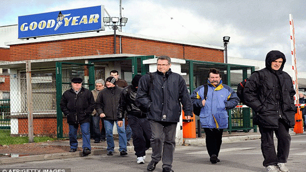 Threatened French Goodyear Plant Blocked