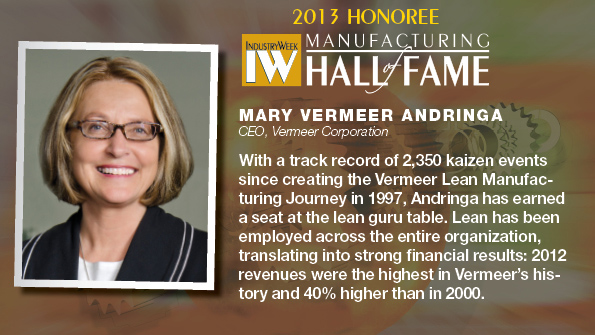 IW Manufacturing Hall of Fame 2013 Inductee Mary Vermeer Andringa