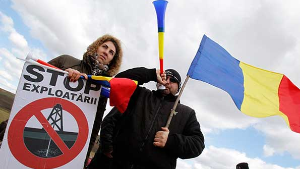Chevron resumes shale work in Romania despite protest