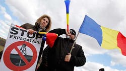 Chevron resumes shale work in Romania despite protest Chevron resumes shale work in Romania despite protest