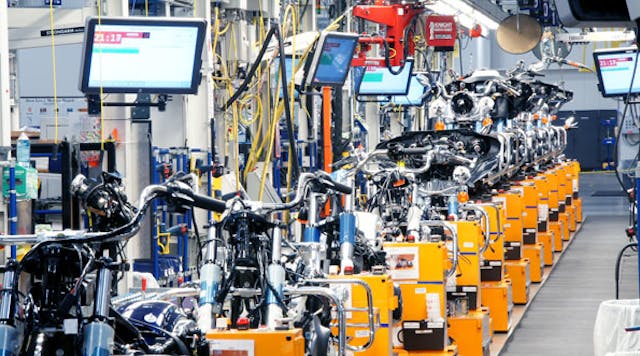 Harley-Davidson uses automated guided carts to improve safety, quality and throughput. Investments like these make the production process flexible.