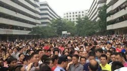 Thousands of Workers Strike at China Shoe Factory Thousands of Workers Strike at China Shoe Factory