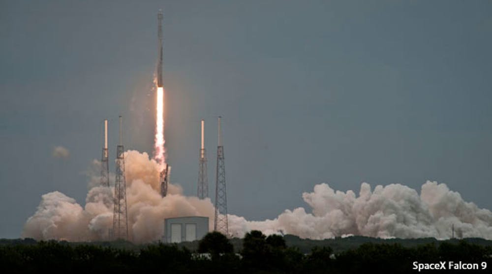 SpaceX Falcon 9 liftoff during Dragon resupply mission to the International Space Station
