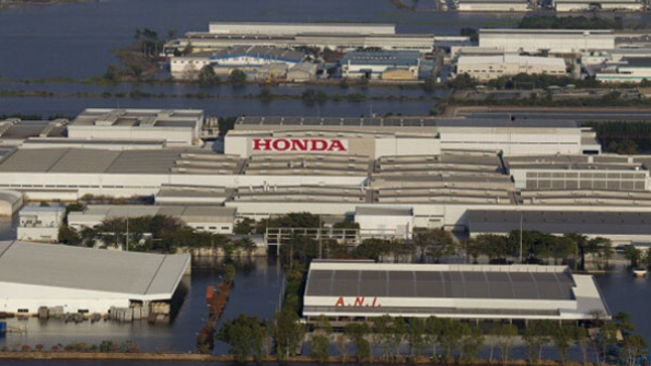 Honda factory is seen in an aerial view of the Rojuna Industrial district on November 14 2011 in Ayutthaya Thailand Getty NewsPaula Bronstein