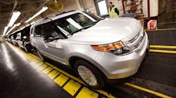 2011 Ford Explorers rolling off the assembly line in December 2010