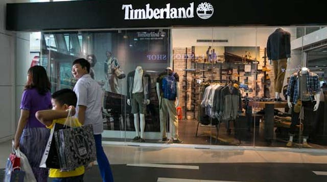 A new Timberland store is seen at the Junction Square mall in Yangon, Myanmar. Major international brands such as Chevrolet, Ford and Coca Cola have started doing business in Burma, taking advantage of the promising market and the country opening its doors to investment.