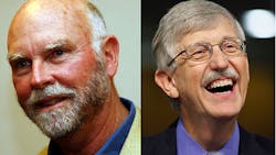 J Craig Venter and Francis Collins J Craig Venter and Francis Collins