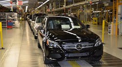 The Mercedes-Benz plant in Tuscaloosa, Ala., employs about 3,400 workers.
