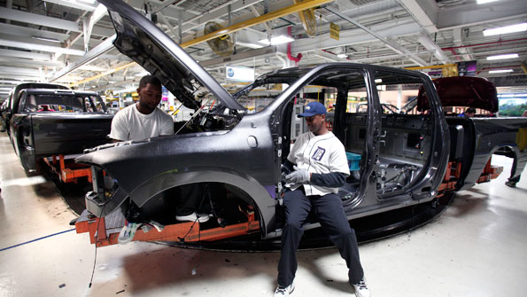 Manufacturing returned to growth mode in September the Federal Reserve reported Automotive production was still down but rebounded from its August dip of 7