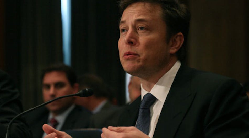 SpaceX CEO Elon Musk testifies during a March 2014 Senate Appropriations Defense Subcommittee hearing on national security space launch programs. (Photo by Mark Wilson/Getty Images)