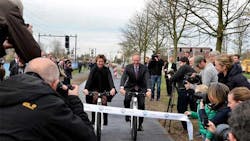 Worlds First Solarpowered Bicycle Path Unveiled in the Netherlands Worlds First Solarpowered Bicycle Path Unveiled in the Netherlands