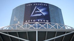 Los Angeles Convention Center signage advertises the 2014 Los Angeles Auto Show on November 19, 2014. (Photo by David McNew/Getty Images)