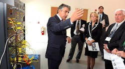 Festo Didactic CEO Nader Imani gives a tour of the newly opened Center for Workforce Technology Education in Eatontown, N.J. (Photo: Jaffe Communications)