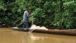 The NetWorks program aims to support the carpet manufacturing supply chain while helping villagers such as this West African fisherman recycle discarded fishing nets The NetWorks program aims to support the carpet manufacturing supply chain while helping villagers such as this West African fisherman recycle discarded fishing nets