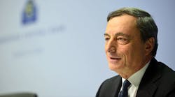 European Central Bank President Mario Draghi speaks during a December press conference.