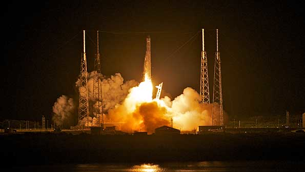 SpaceX39s Dragon spacecraft atop rocket Falcon 9 lifts off from Cape Canaveral Air Force Station in 2012