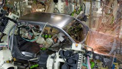 Toyotas manufacturing plants use robots and automation Toyotas manufacturing plants use robots and automation