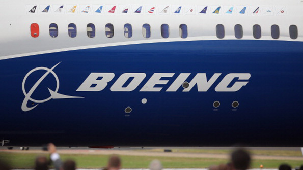 Boeing displays planes at Farnborough International Airshow