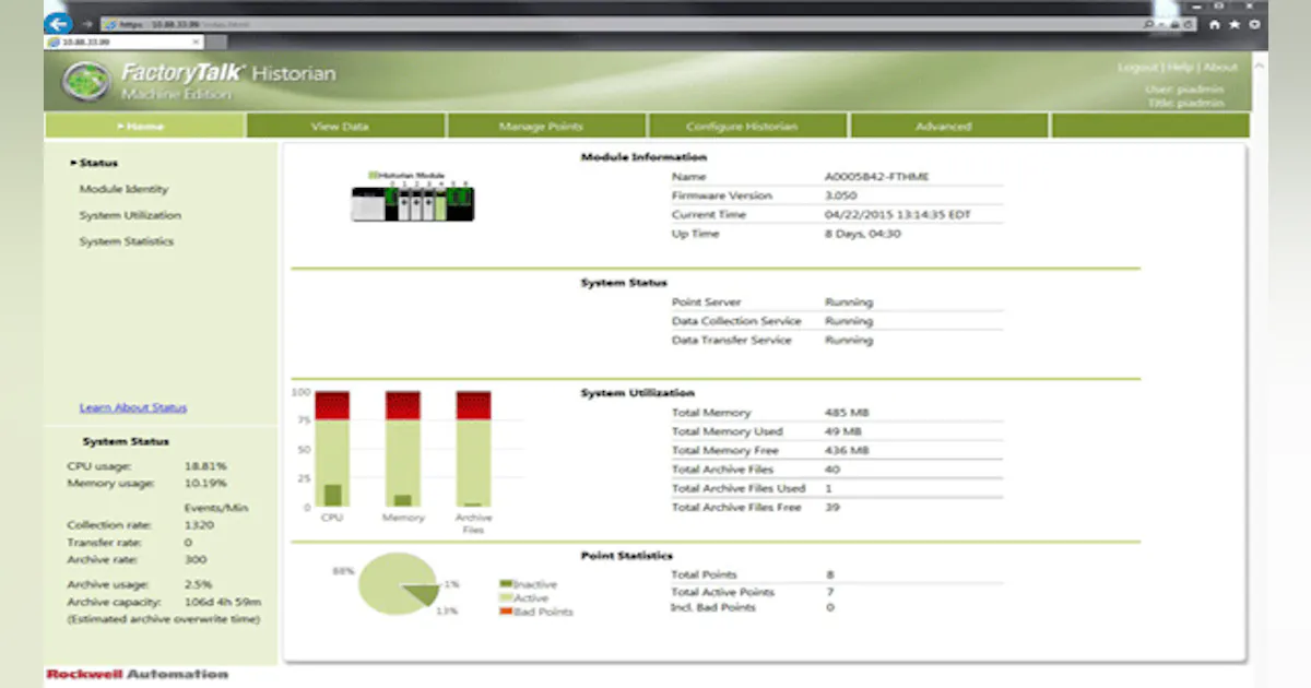 New FactoryTalk Historian Machine Edition Firmware Enables Off-Chassis ...