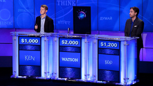 IBMs Watson competes on Jeopardy against Ken Jennings and Brad Rutter