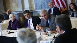 Janet Yellen and Jack Lew among others discuss national finance matters Janet Yellen and Jack Lew among others discuss national finance matters