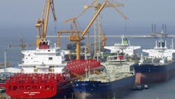 Daewoo39s shipyard in Geoje Island South Korea Daewoo39s shipyard in Geoje Island South Korea