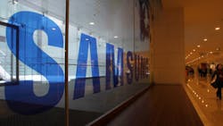 Samsung logo at Seoul headquarters Samsung logo at Seoul headquarters