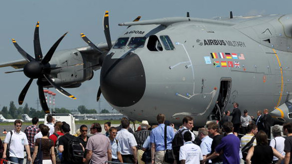 An Airbus A400M military plane